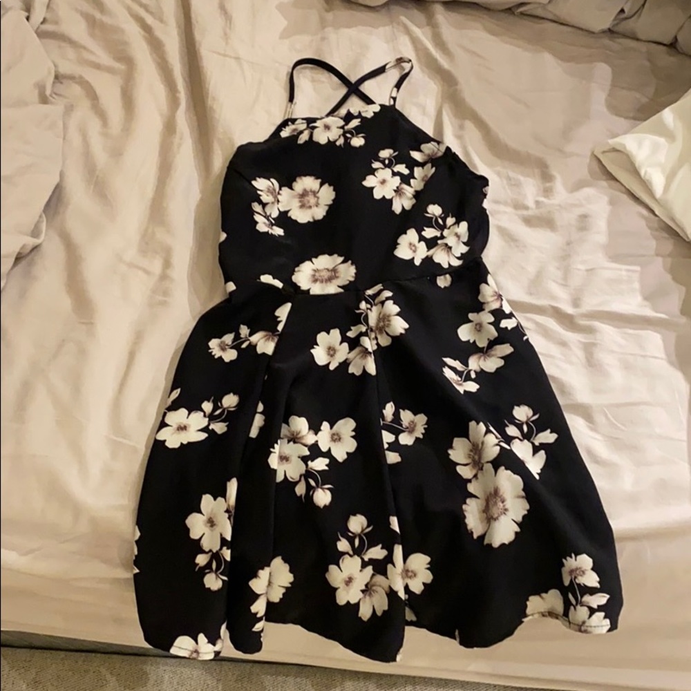Black & white floral dress